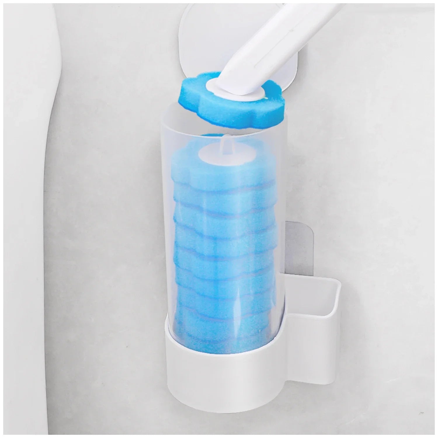 6/60Pcs Disposable Toilet Brush Replacement Toilet Brush Head Dissolving Bathroom Brush Cleaning Pad Kit for Household Cleaning