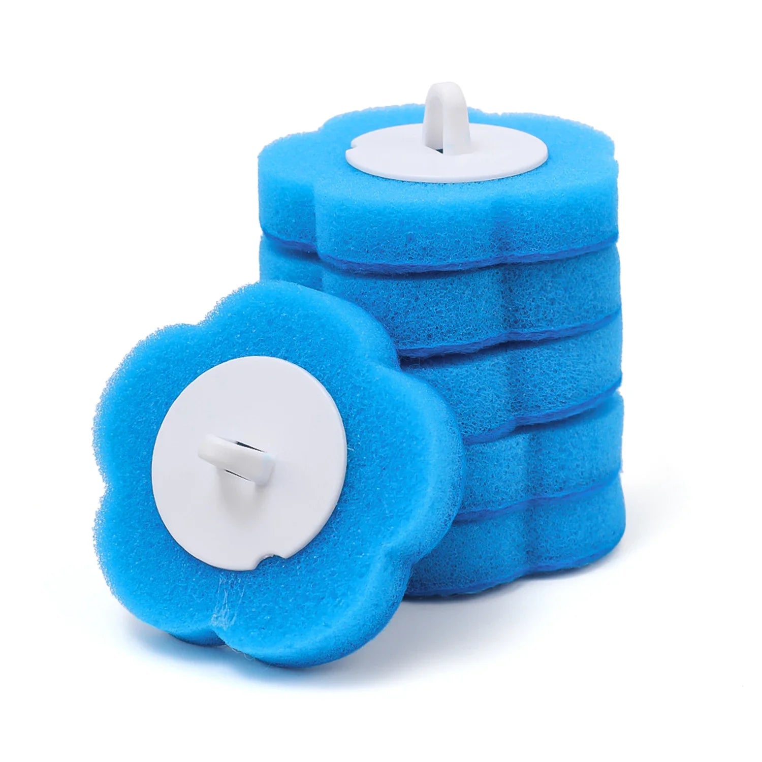 6/60Pcs Disposable Toilet Brush Replacement Toilet Brush Head Dissolving Bathroom Brush Cleaning Pad Kit for Household Cleaning