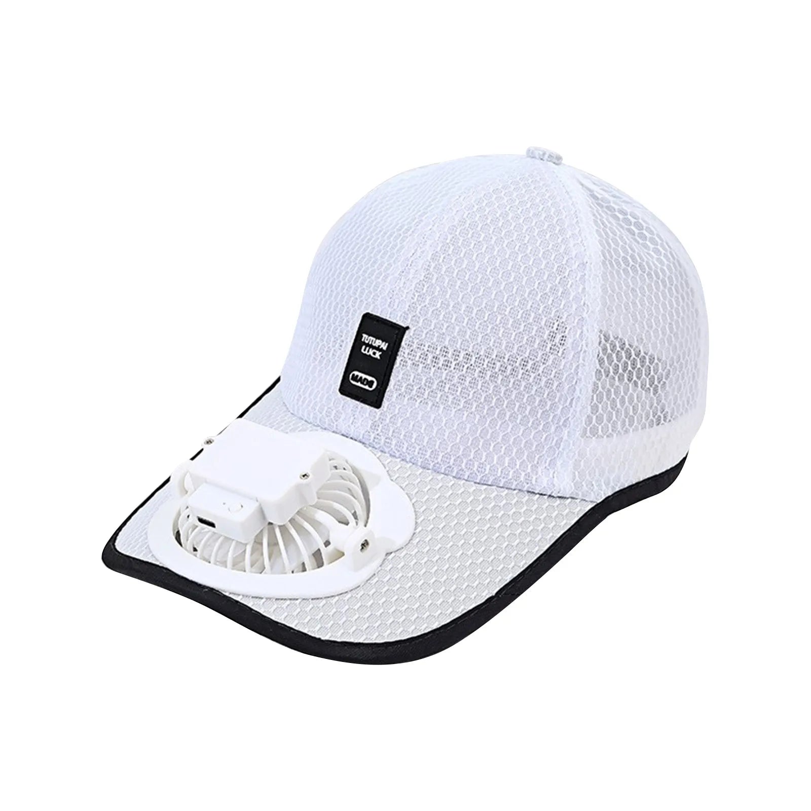 New summer rechargeable fan hat - built in 1200mAh battery with a range of 10-20h,outdoor sun protection cap breathable mesh hat