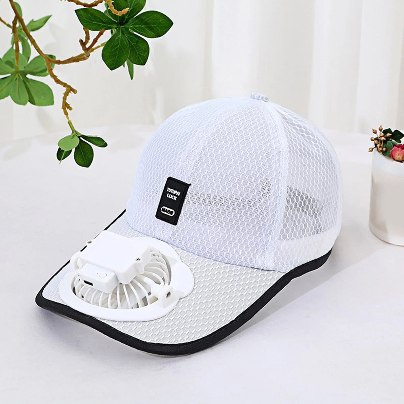 New summer rechargeable fan hat - built in 1200mAh battery with a range of 10-20h,outdoor sun protection cap breathable mesh hat