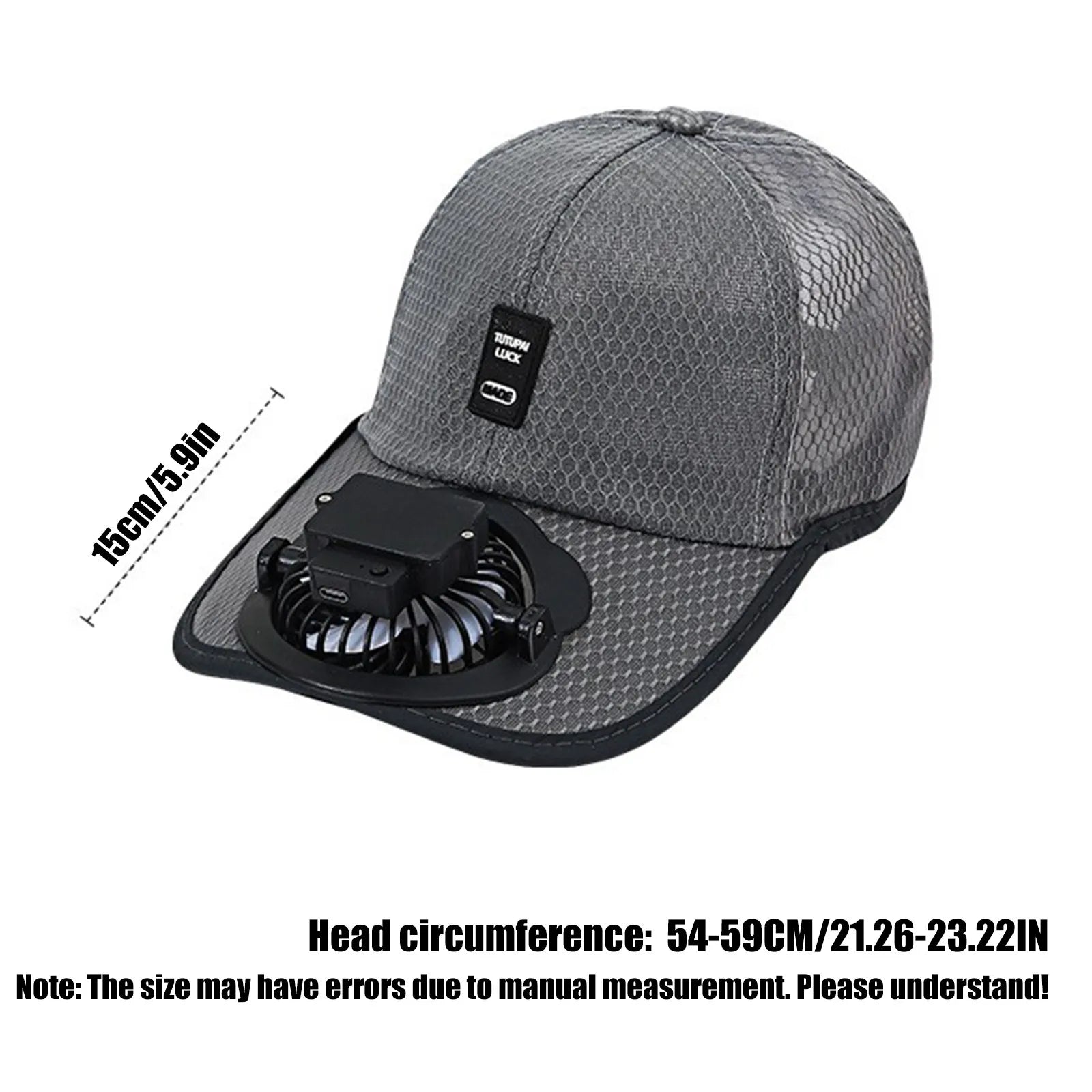 New summer rechargeable fan hat - built in 1200mAh battery with a range of 10-20h,outdoor sun protection cap breathable mesh hat