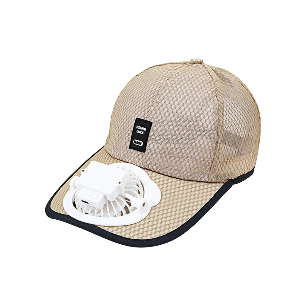 New summer rechargeable fan hat - built in 1200mAh battery with a range of 10-20h,outdoor sun protection cap breathable mesh hat