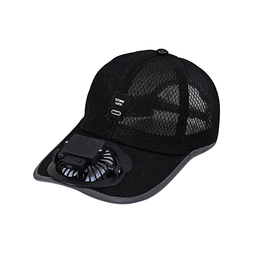 New summer rechargeable fan hat - built in 1200mAh battery with a range of 10-20h,outdoor sun protection cap breathable mesh hat