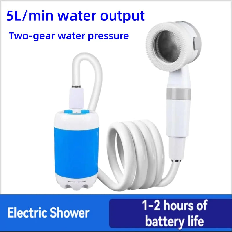 Rechargeable Portable Outdoor Shower Handheld Compact Water Sprayer for Car Wash Flower Watering and Bathing Camping Hiking