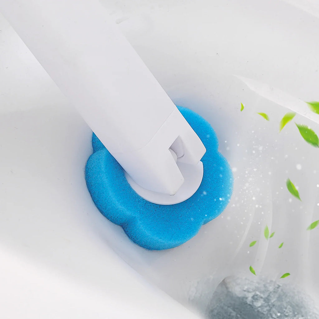 6/60Pcs Disposable Toilet Brush Replacement Toilet Brush Head Dissolving Bathroom Brush Cleaning Pad Kit for Household Cleaning