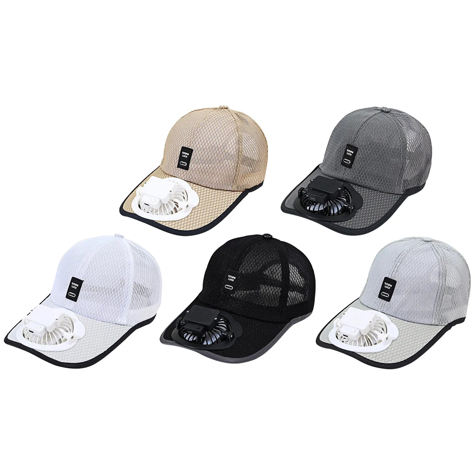 New summer rechargeable fan hat - built in 1200mAh battery with a range of 10-20h,outdoor sun protection cap breathable mesh hat