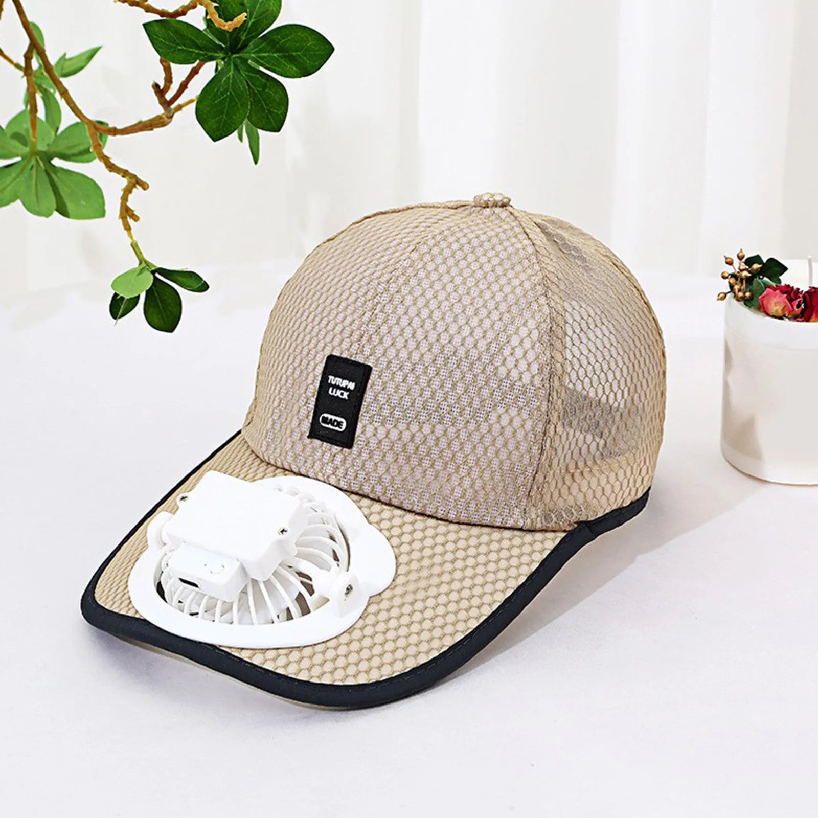 New summer rechargeable fan hat - built in 1200mAh battery with a range of 10-20h,outdoor sun protection cap breathable mesh hat